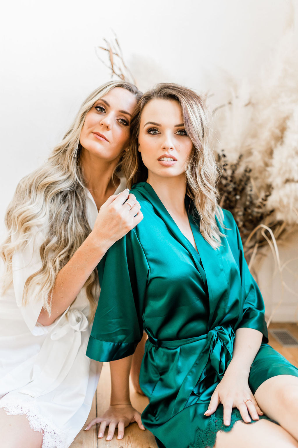Emerald Satin Robe