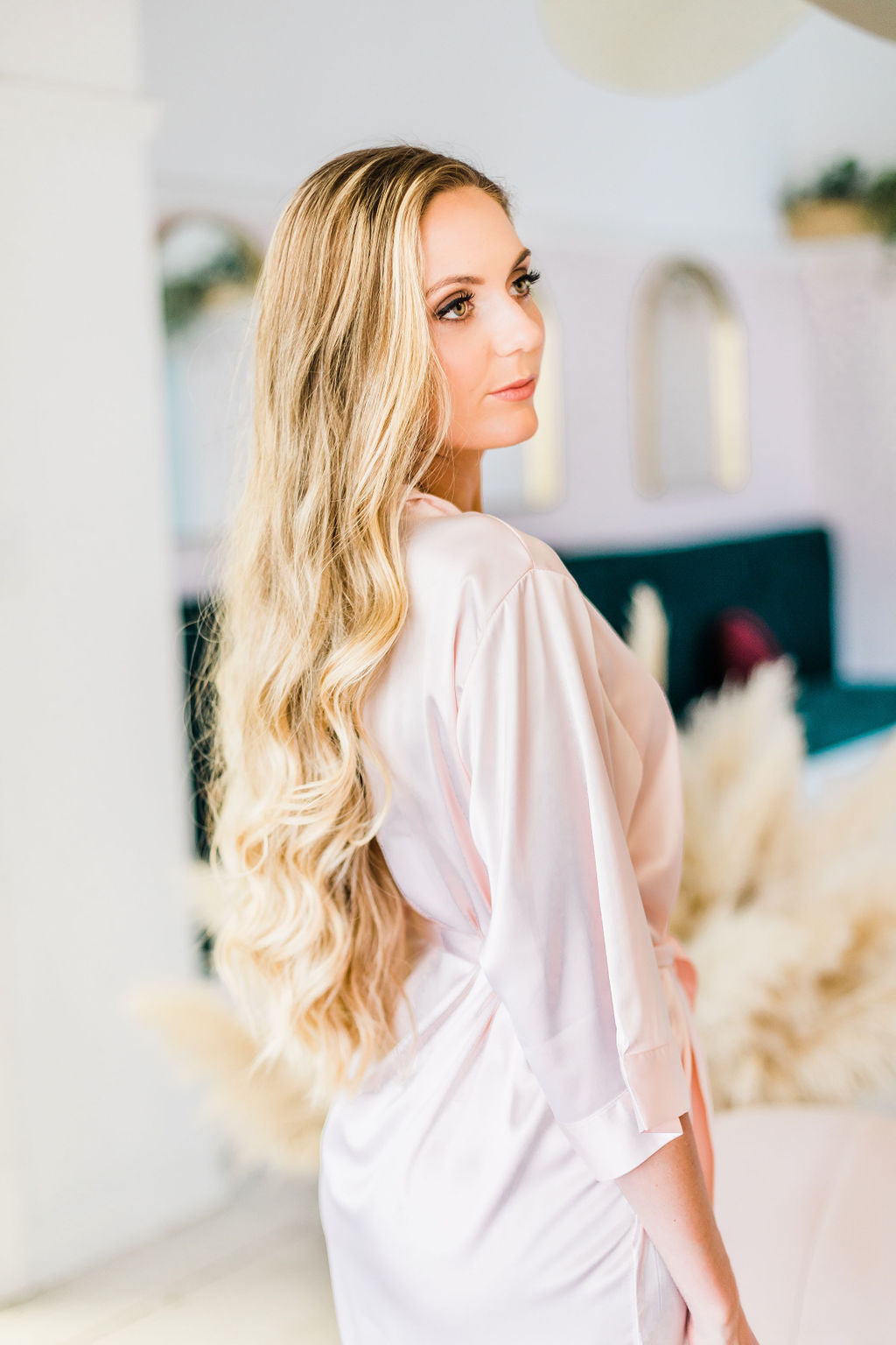 Blush Satin Robe