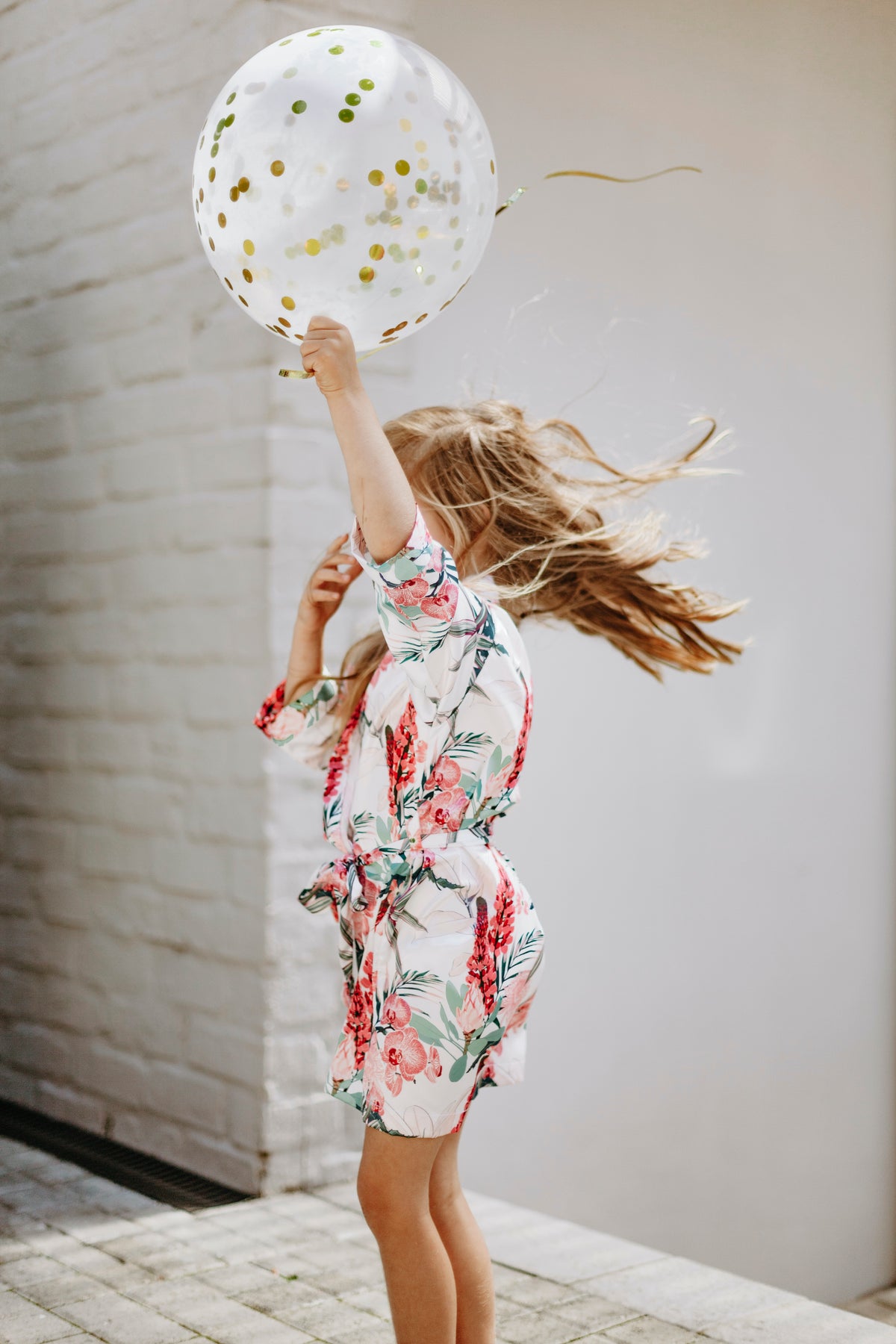 Mini Botanical Satin Robe