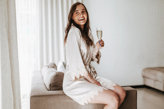 Champagne Satin Robe