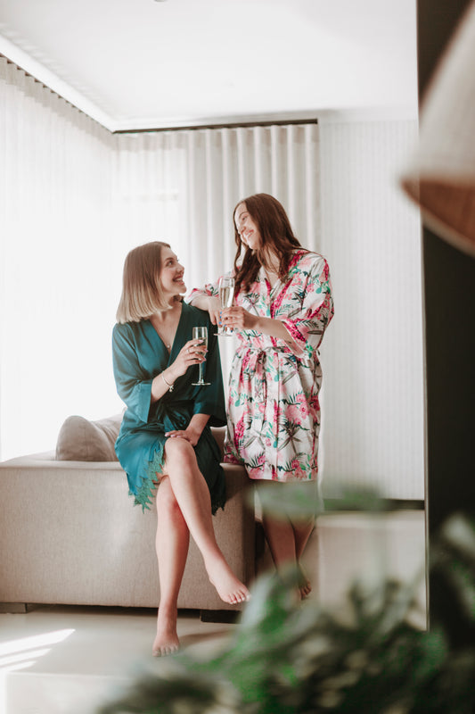 Emerald Satin Robe