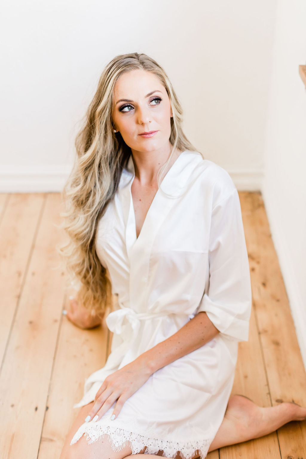 White Satin Robe